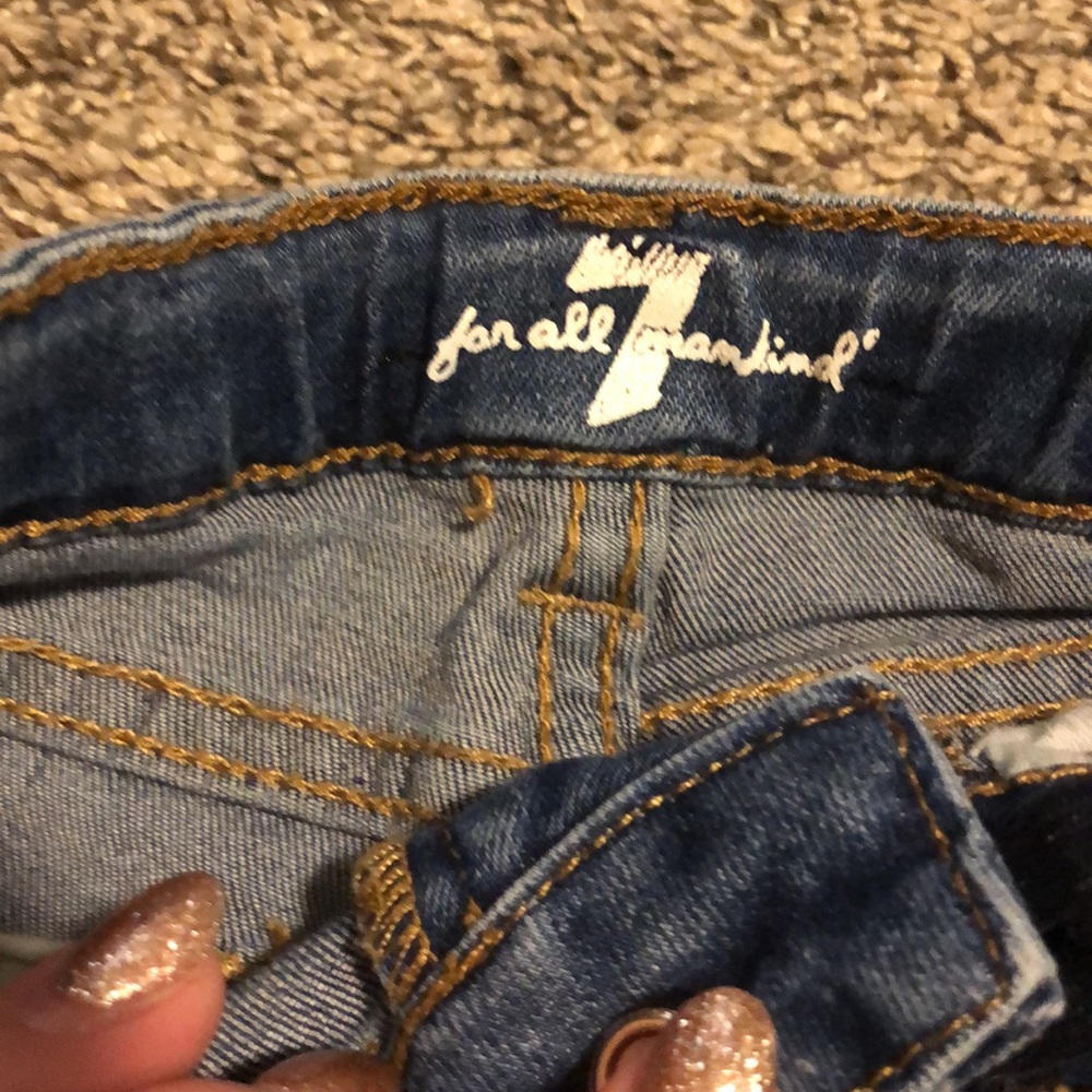7 for all mankind girls denim shorts size 5 EUC - Picture 3 of 5